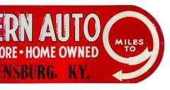 Western Auto "Greensburg, KY" Metal Store Sign