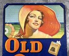 Old Gold Cigarettes Masonite Store Sign