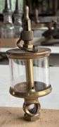Vintage Brass Single Chime Whistle & Lunkenheimer Glass Oiler