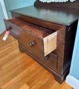 Early Child's Size Walnut Dresser with Mirror