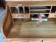 Solid Oak S-Curve Roll Top Desk