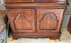 Cherry Lighted China Cupboard