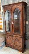 Cherry Lighted China Cupboard
