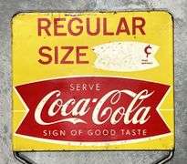 Coca-Cola Metal Rack Sign
