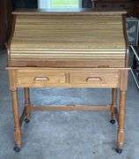 Solid Oak S-Curve Roll Top Desk