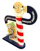 Clix Razor Blade Barber Shop Lighted Wooden Display