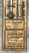 Koehler Lumber Louisville, KY Wooden Thermometer