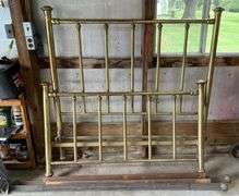 Vintage Full-Size Brass Bed