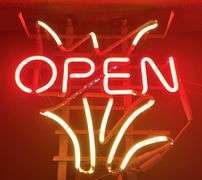 Flashing Open Neon Hanging Store Sign