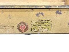 1940s Drink Coca-Cola In Bottles "Please Pay Cashier" Metal Counter Lighted Clock and Sign Display
