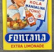 1958 Fontana Extra Limonade Metal Soda Sign