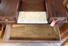 Early Walnut Marble Top Dresser