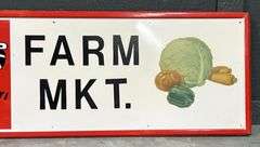 Tiger Red "Farm Mkt." Metal Sign