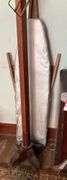 Early Oak Coat Rack & Ironing Board