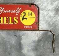 Camels Cigarettes "Serve Yourself" Metal Rack Sign