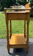 Early Oak Wash Stand with Drawer