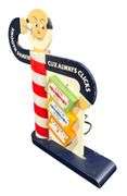 Clix Razor Blade Barber Shop Lighted Wooden Display