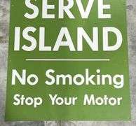 Self Service Island Gas Station Metal Sign