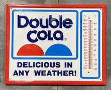 Double Cola "Delicious in Any Weather" Metal Thermometer