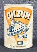 Early Mopar Dry Graphite Lubricant & Oilzum Snow-Mobile Oil Can