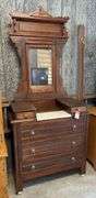 Early Walnut Marble Top Dresser