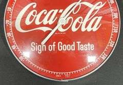 Coca-Cola "Sign of Good Taste" Round Thermometer