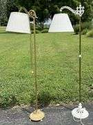 Early Cast Iron Ornate Floor Mounting Reading Lamp