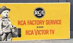 RCA Victor TV Carboard Service Sign