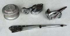 Vintage Automobile Hood Ornaments & Wheel Cover