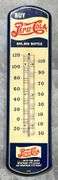 Pepsi-Cola "Big, Big Bottle" Metal Thermometer