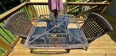 Outdoor Patio Table & Chairs with Umbrella