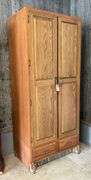 Oak Wardrobe on Castors
