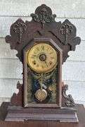 Early Seth Thomas Oak Kitchen Clock