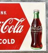 1952 Coca-Cola Arrow Metal Sign