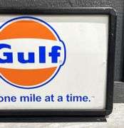 Gulf Metal Pump Topper Display Sign