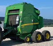 2008 John Deere 458 Round Hay Baler with Tandem Wheel Attachment