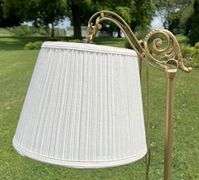 Early Cast Iron Ornate Floor Mounting Reading Lamp