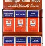 Mobilgas Road Maps, "Another Friendly Service" Road Map Metal Holder