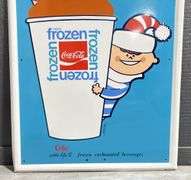 1969 Coca-Cola "Frozen" Metal Sign