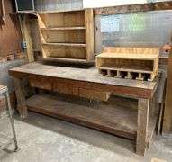 Shop Built Work Bench & Cabinets