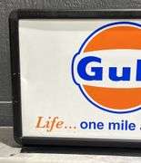 Gulf Metal Pump Topper Display Sign