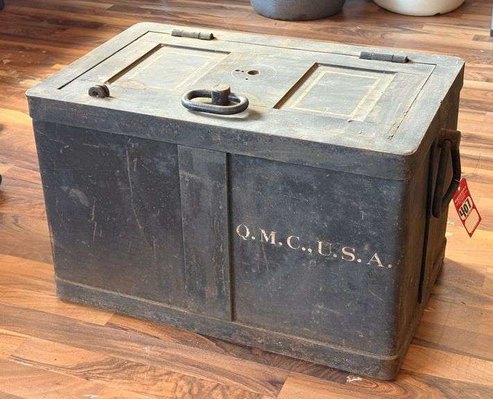 1918 Victor Safe & Lock Co. Cast Iron Lock Box image