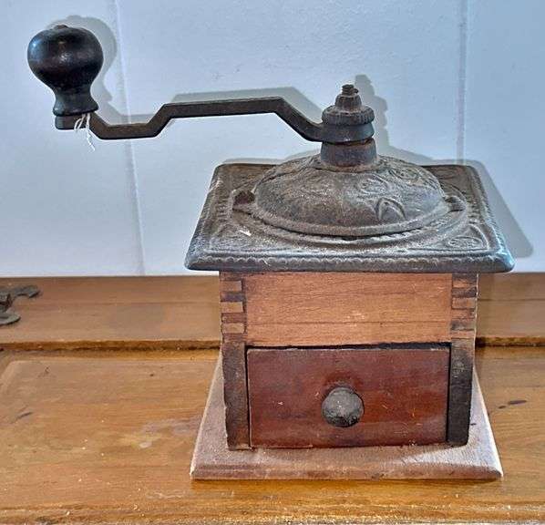 Vintage Hand Crank Coffee Grinder image