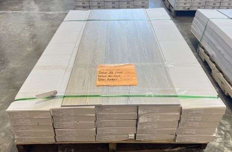 "Grey Wood Grain" Luxury Vinyl Plank Flooring Total SF-592 image