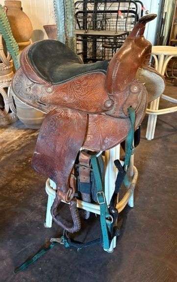 W Saddlery Leather Western Riding Saddle image