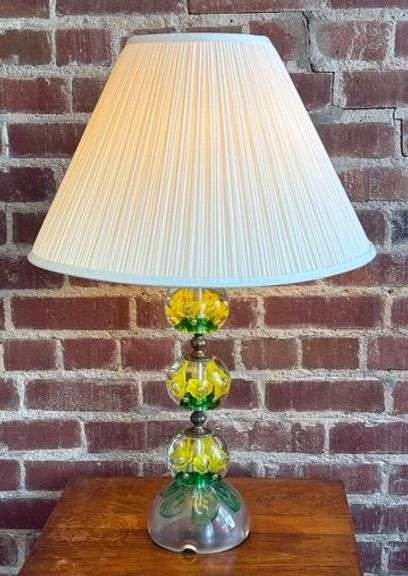 Joe Zimmerman 3-Ball Art Glass Lamp image
