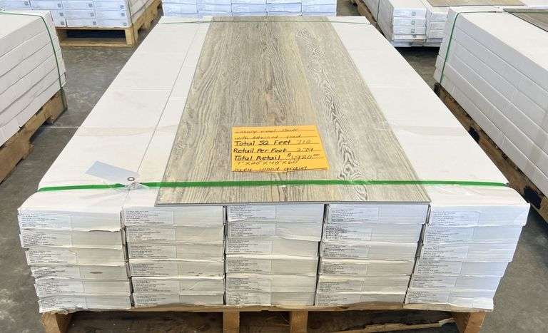 "Grey Wood Grain" Luxury Vinyl Plank Flooring Total SF-710 image