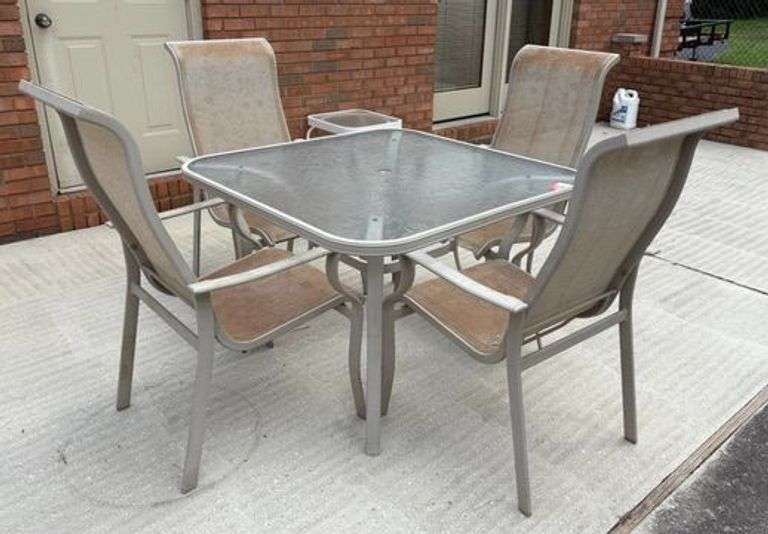 Glass Top Patio Set image