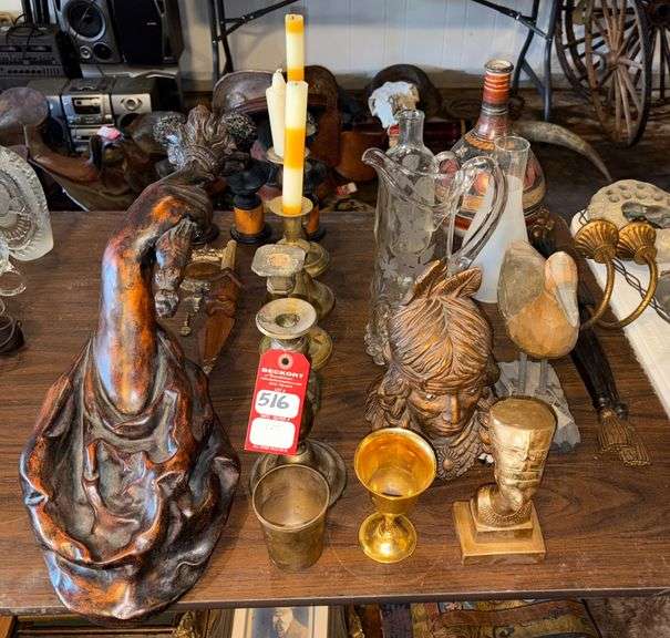 Hand Carved Wood Display & Related Items image