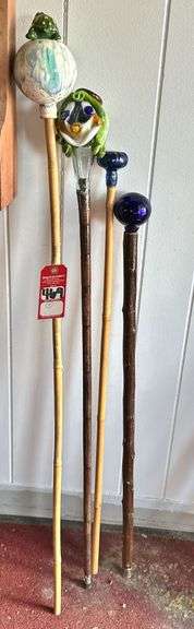 Hand Blown Art Glass Walking Sticks image